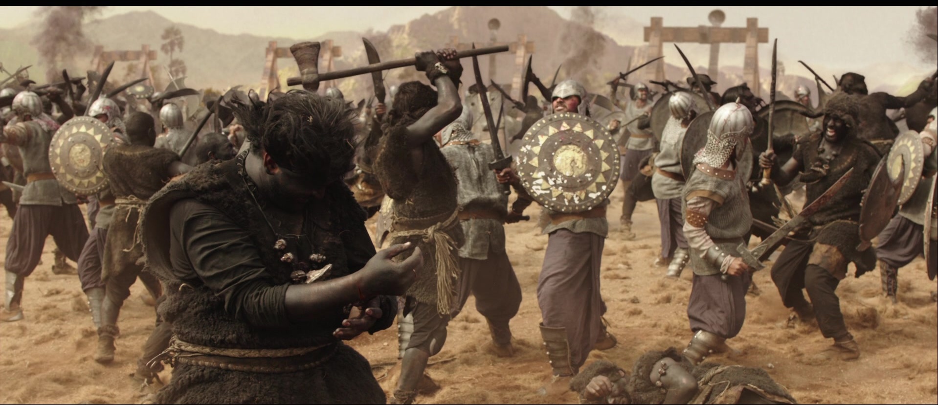 Bãhubali: The Beginning (2015), wide, 2.32:1 — film still