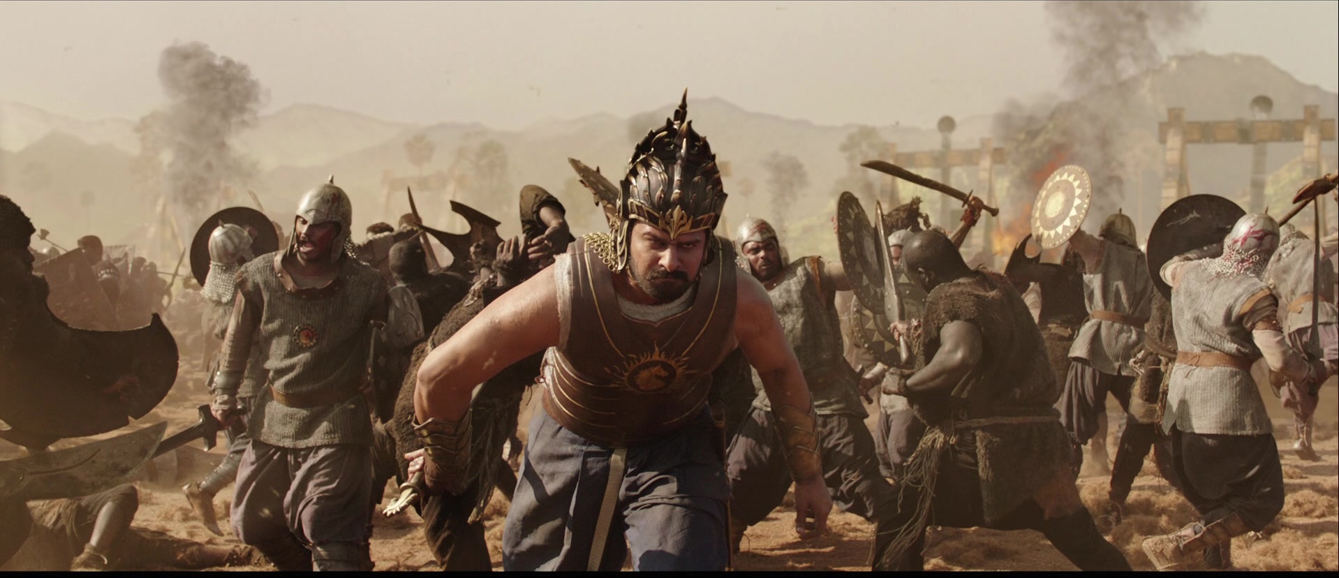 Bãhubali: The Beginning (2015), wide, 2.32:1 — film still