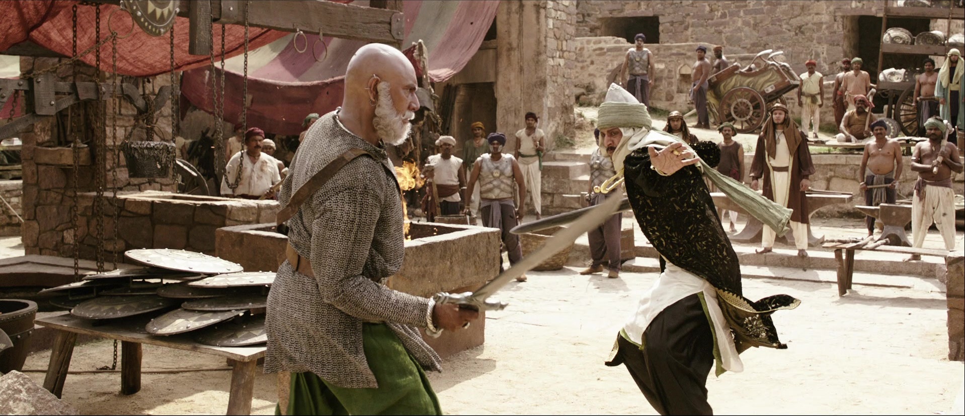 Bãhubali: The Beginning (2015), wide, 2.32:1 — film still