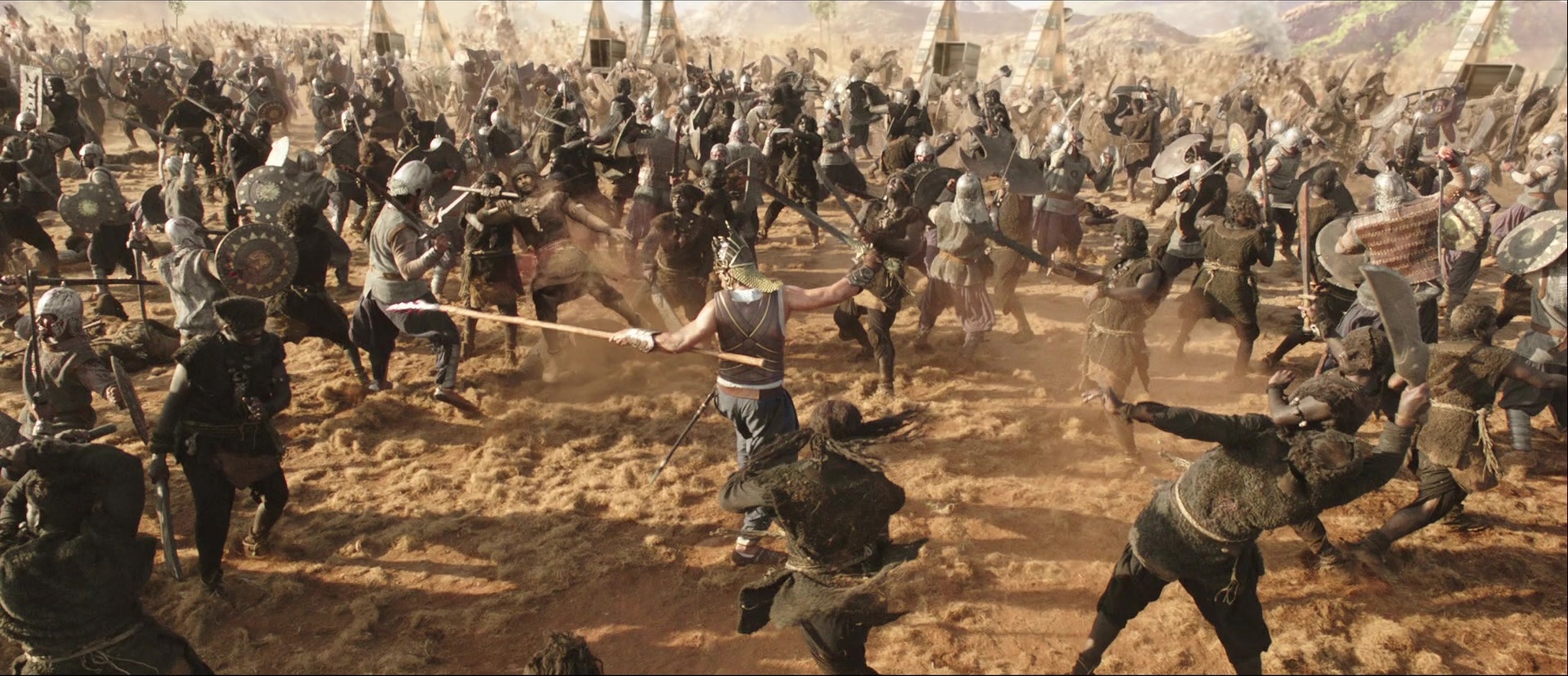 Bãhubali: The Beginning (2015), wide, 2.32:1 — film still