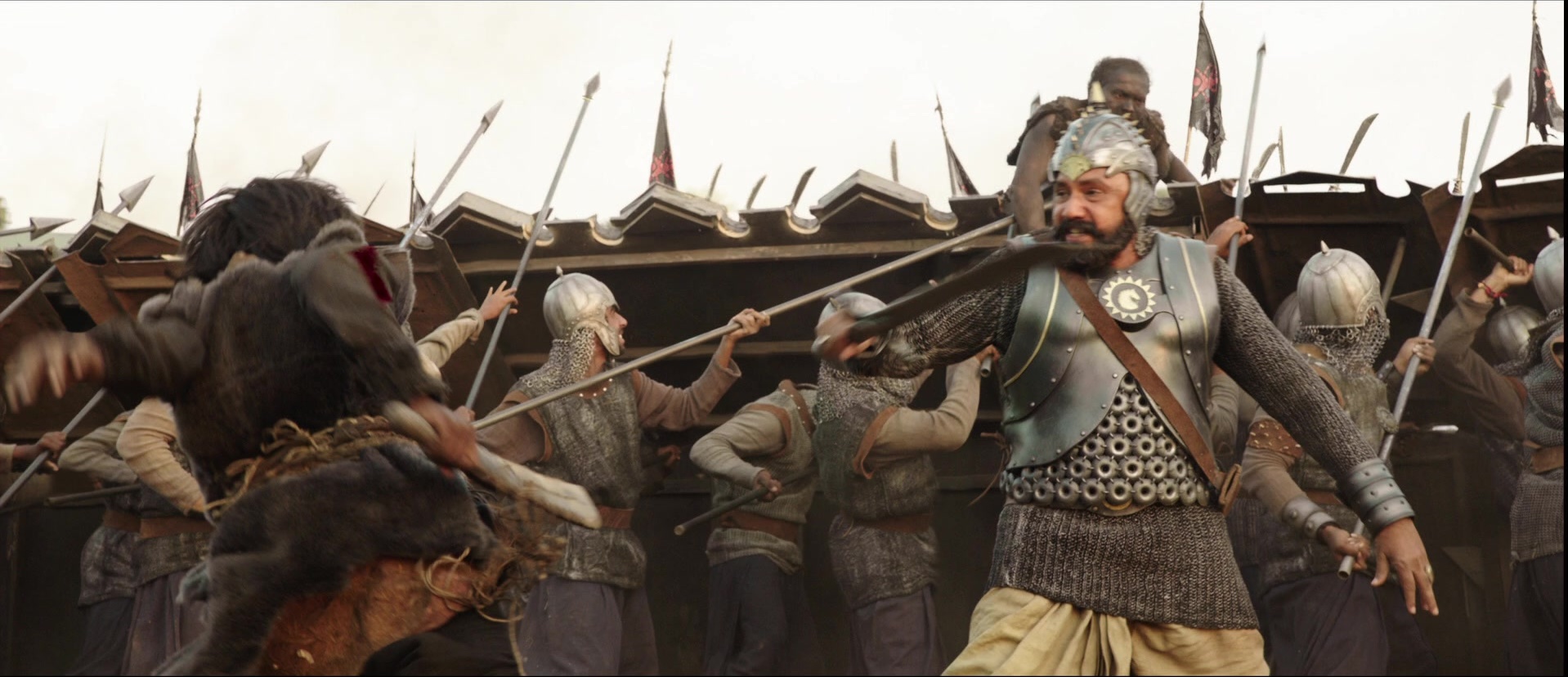 Bãhubali: The Beginning (2015), wide, 2.32:1 — film still