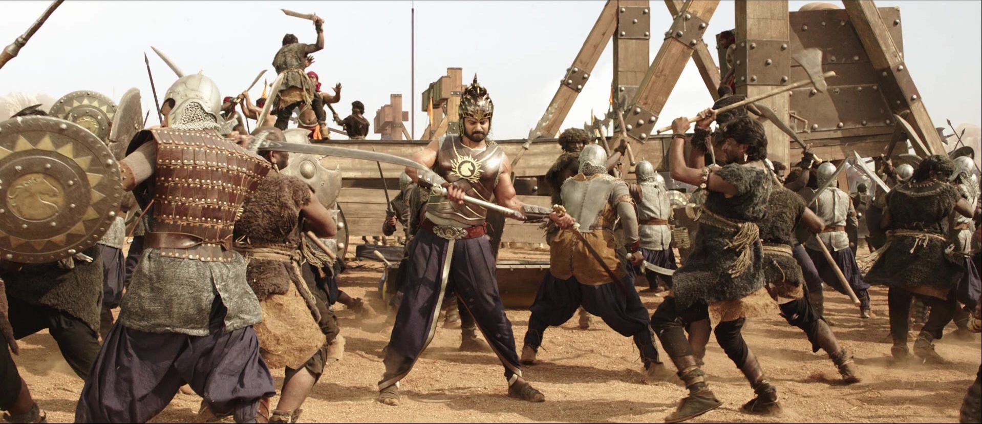 Bãhubali: The Beginning (2015), wide, 2.32:1 — film still
