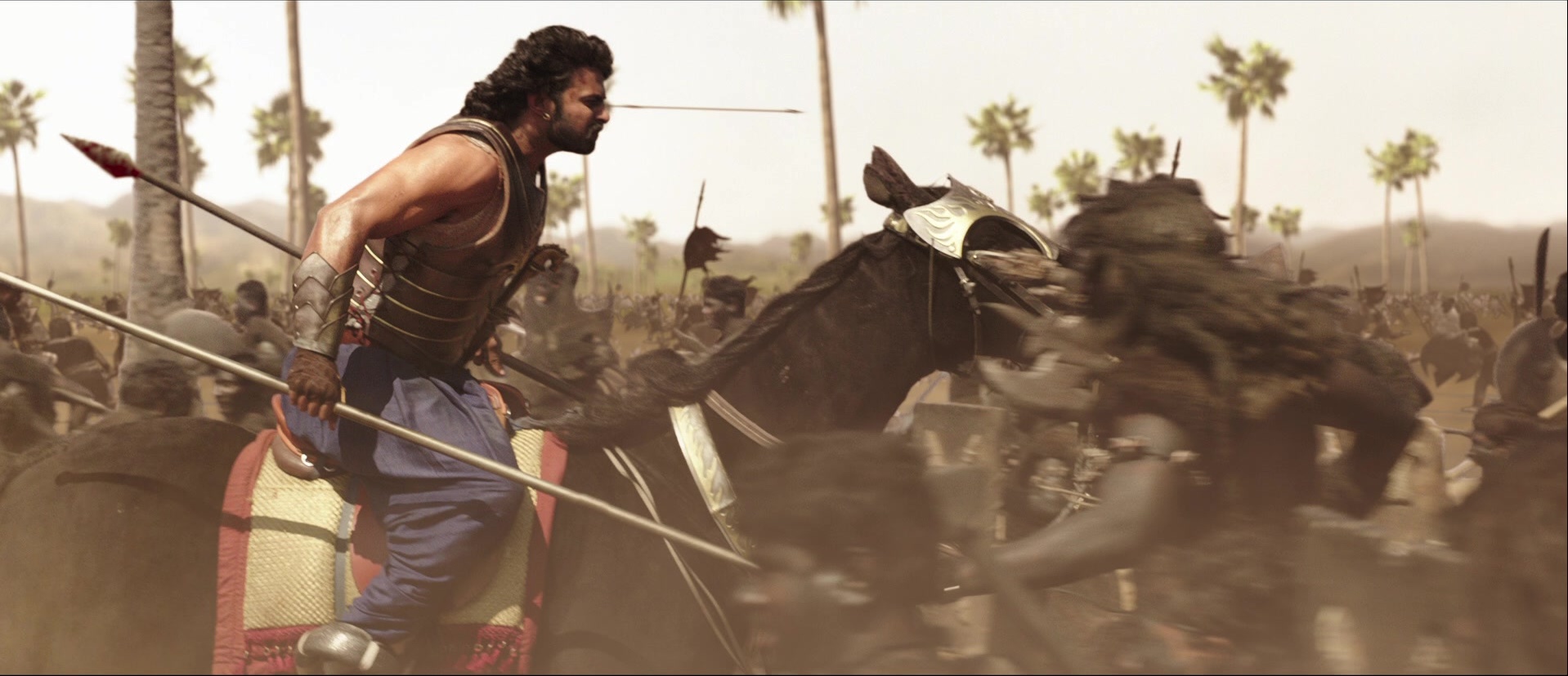 Bãhubali: The Beginning (2015), wide, 2.32:1 — film still