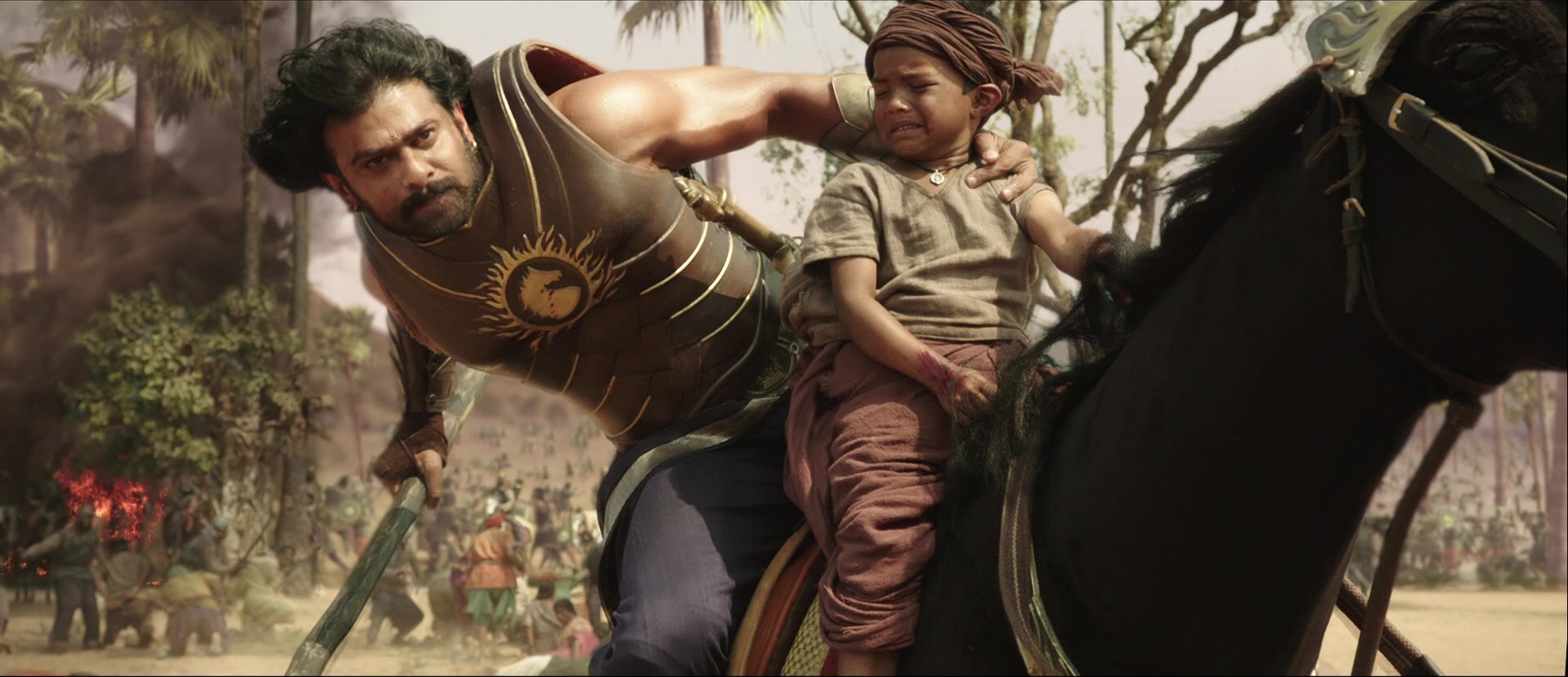 Bãhubali: The Beginning (2015), wide, 2.32:1 — film still