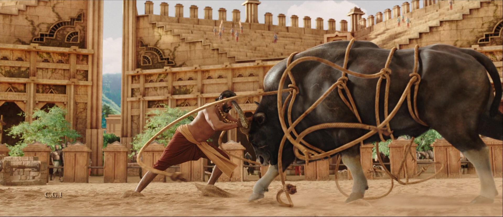 Bãhubali: The Beginning (2015), wide, 2.32:1 — film still