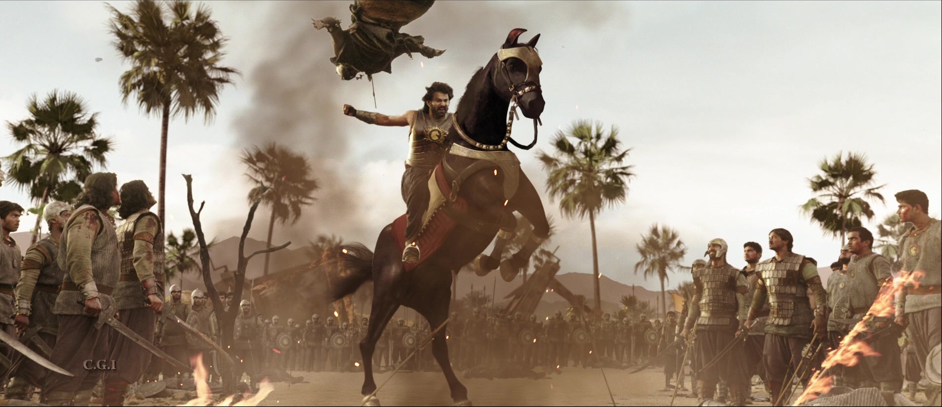 Bãhubali: The Beginning (2015), wide, 2.31:1 — film still