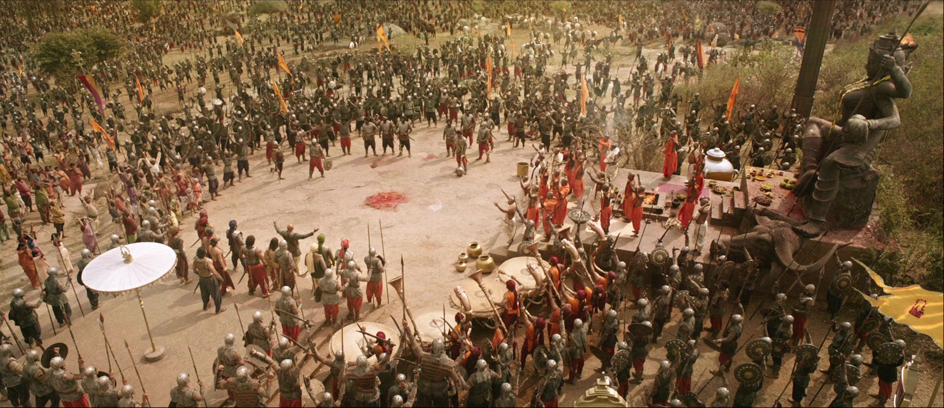 Bãhubali: The Beginning (2015), wide, 2.31:1 — film still