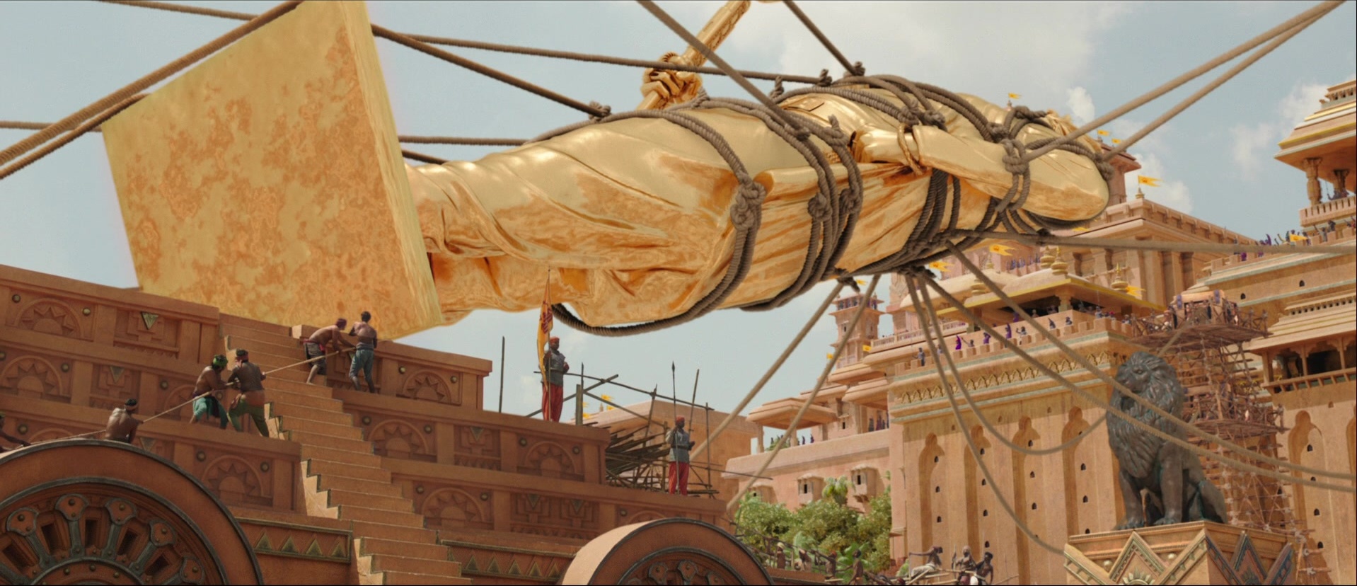 Bãhubali: The Beginning (2015), wide, 2.32:1 — film still