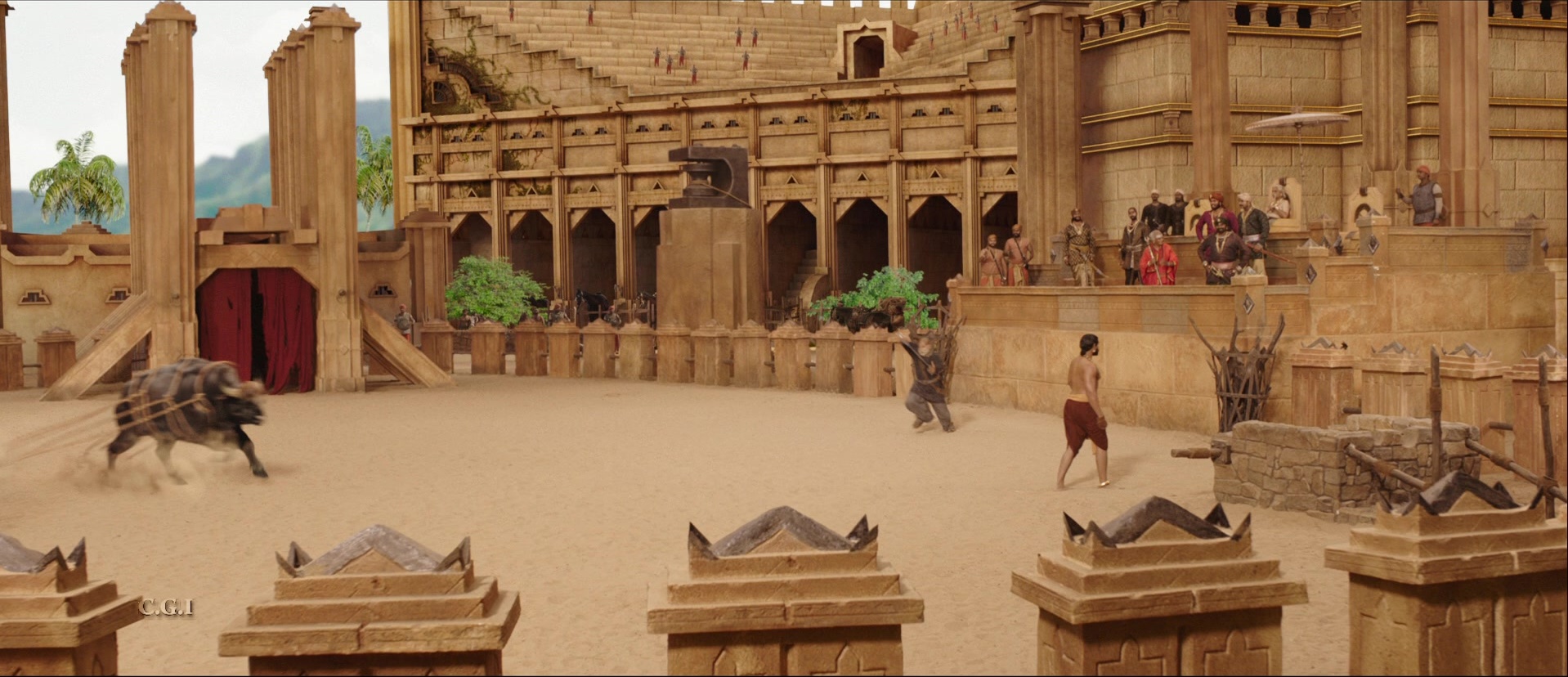 Bãhubali: The Beginning (2015), wide, 2.32:1 — film still
