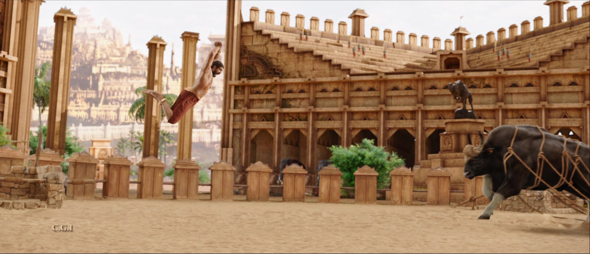 Bãhubali: The Beginning (2015), wide, 2.32:1 — film still