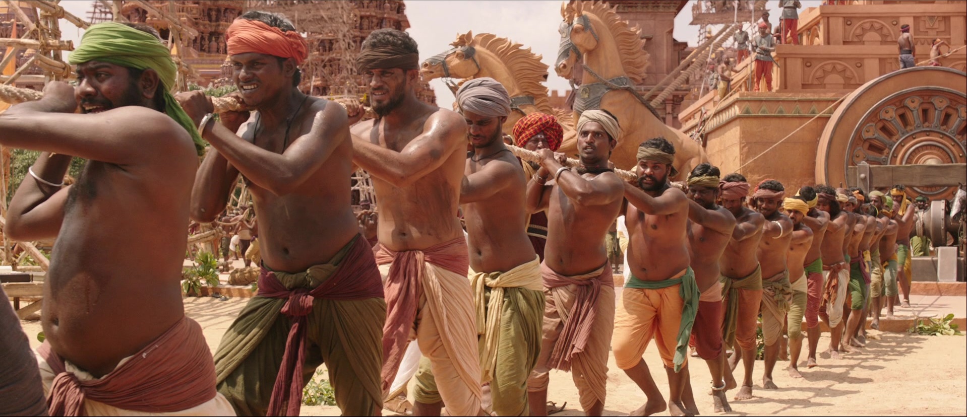 Bãhubali: The Beginning (2015), wide, 2.32:1 — film still