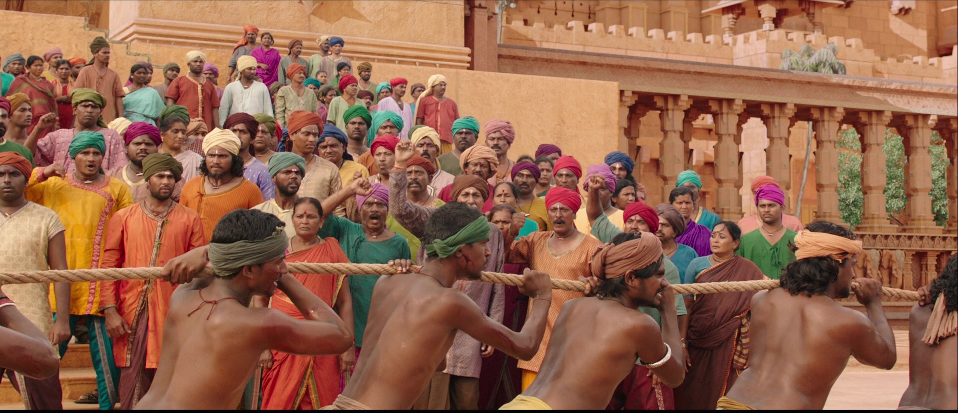 Bãhubali: The Beginning (2015), wide, 2.32:1 — film still