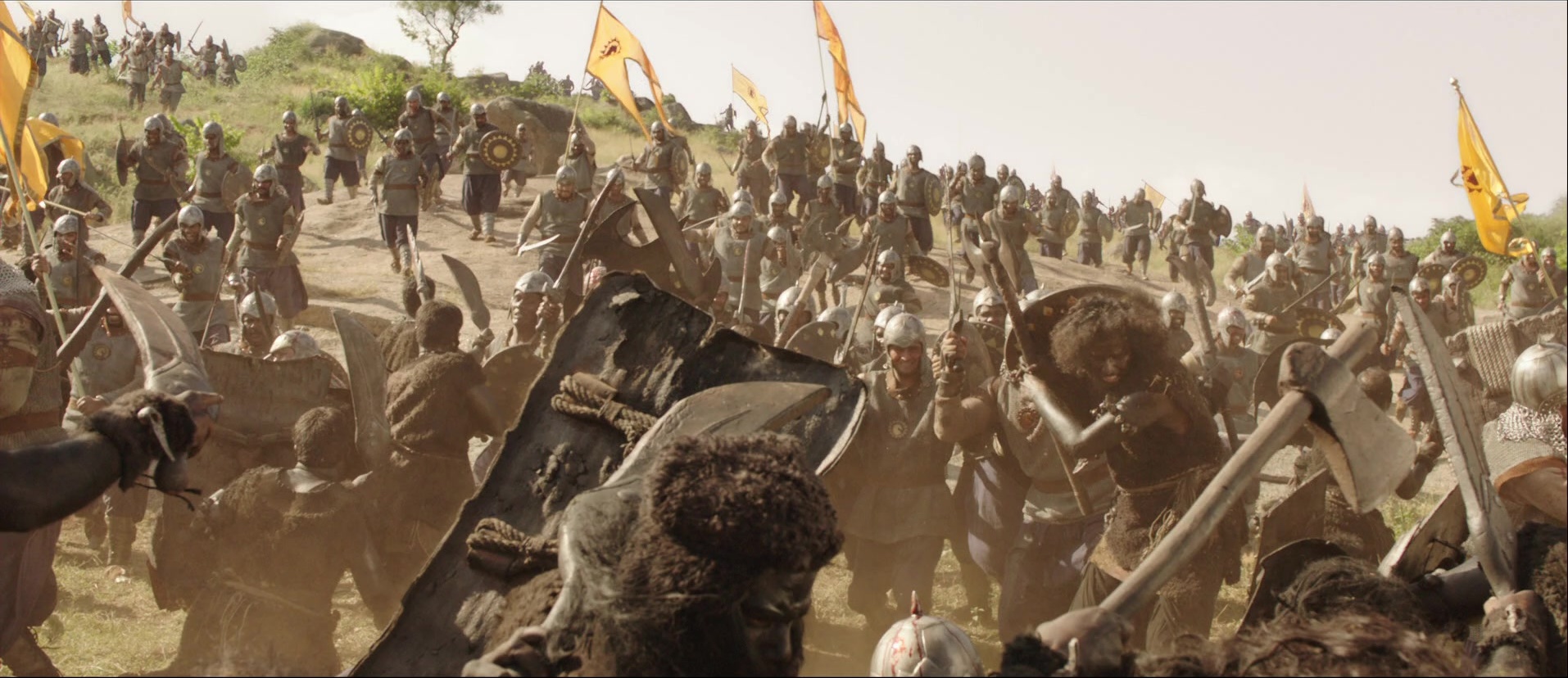 Bãhubali: The Beginning (2015), wide, 2.31:1 — film still