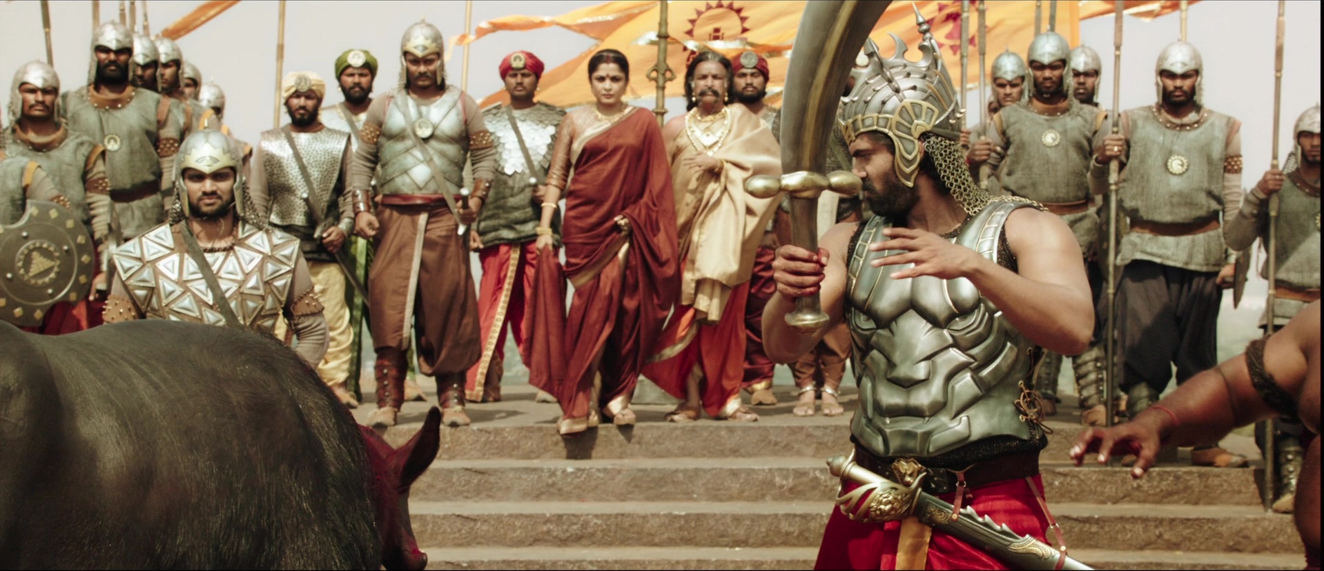 Bãhubali: The Beginning (2015), wide, 2.32:1 — film still