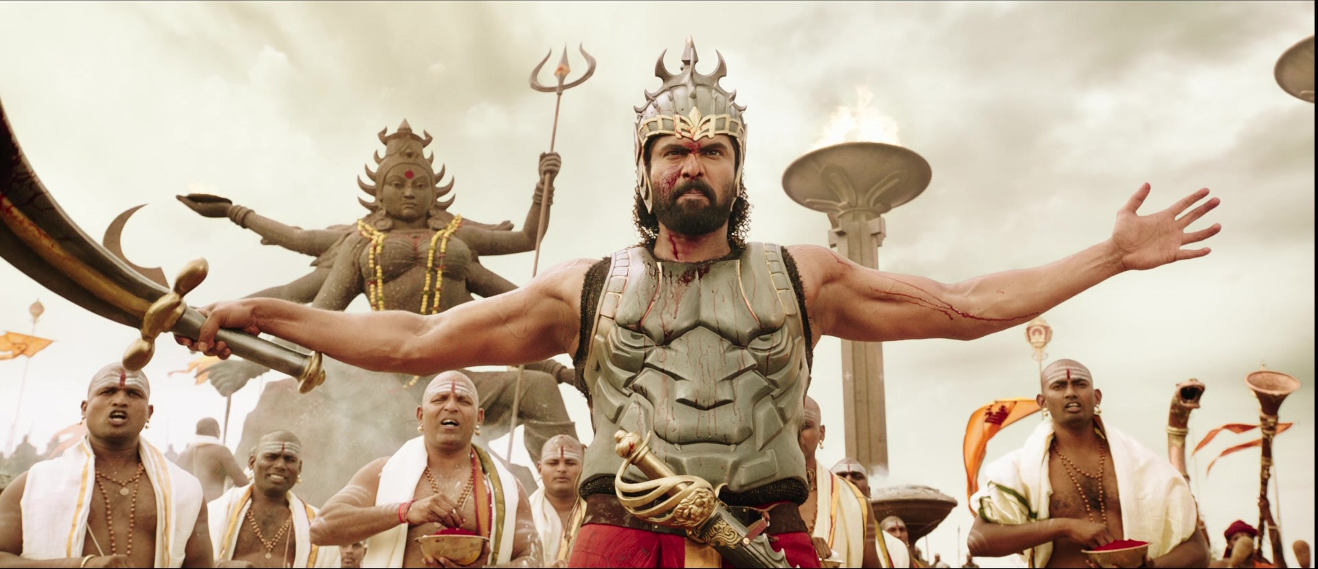 Bãhubali: The Beginning (2015), wide, 2.32:1 — film still