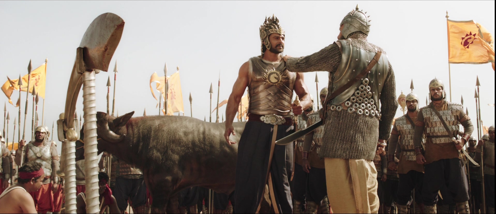 Bãhubali: The Beginning (2015), wide, 2.32:1 — film still