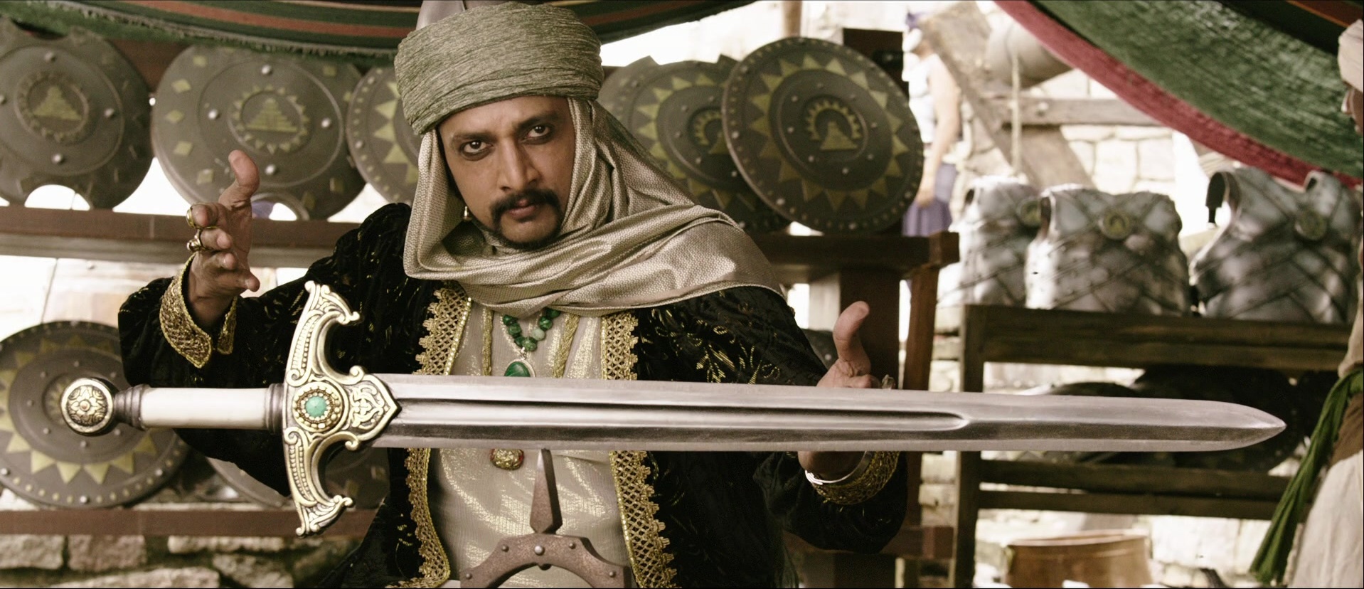 Bãhubali: The Beginning (2015), wide, 2.32:1 — film still