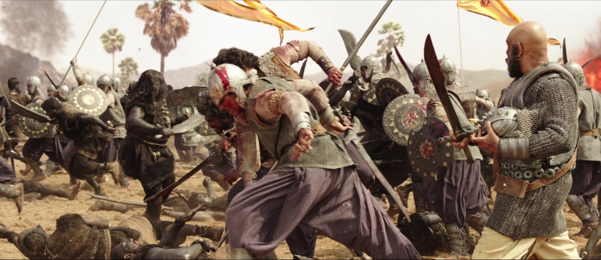 Bãhubali: The Beginning (2015), wide, 2.31:1 — film still