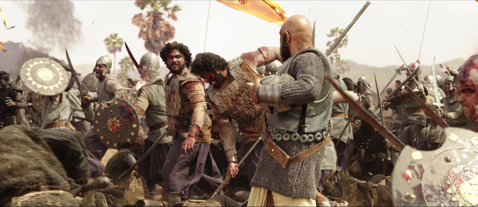 Bãhubali: The Beginning (2015), wide, 2.31:1 — film still