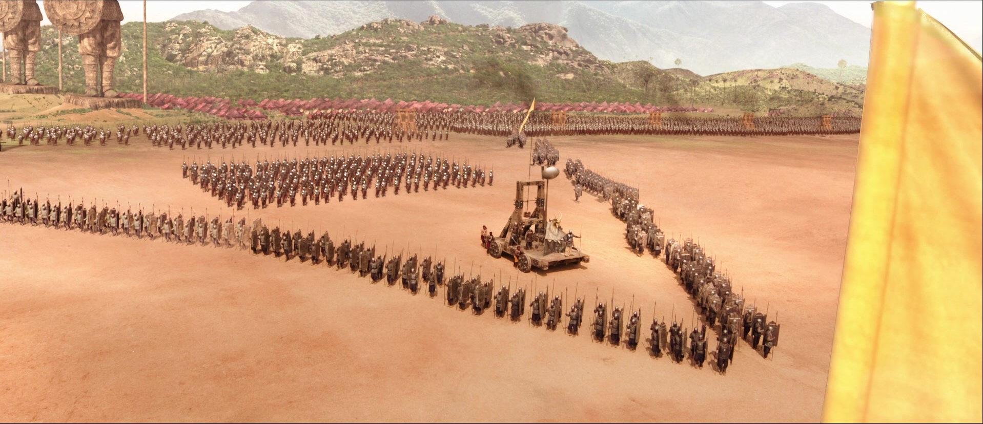 Bãhubali: The Beginning (2015), wide, 2.32:1 — film still