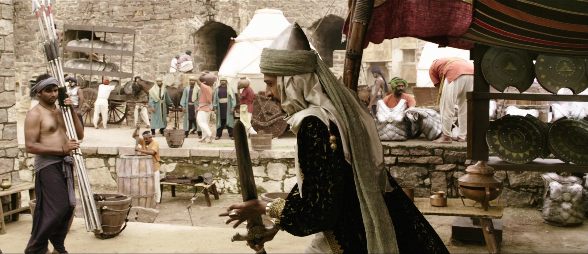 Bãhubali: The Beginning (2015), wide, 2.32:1 — film still