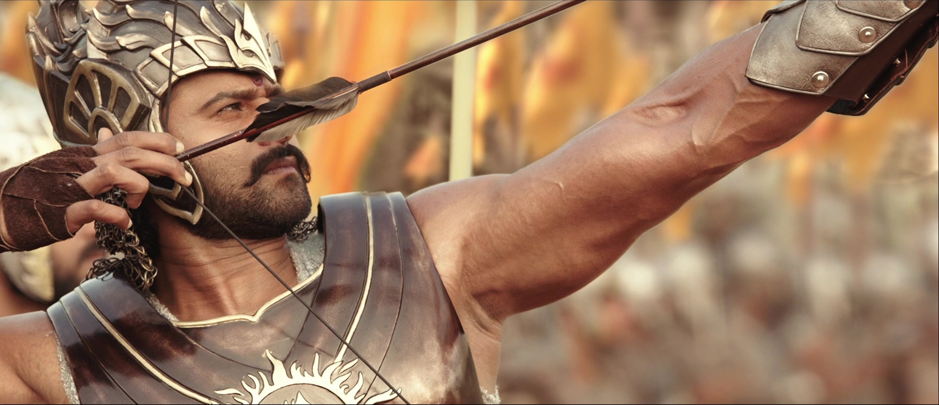 Bãhubali: The Beginning (2015), wide, 2.32:1 — film still