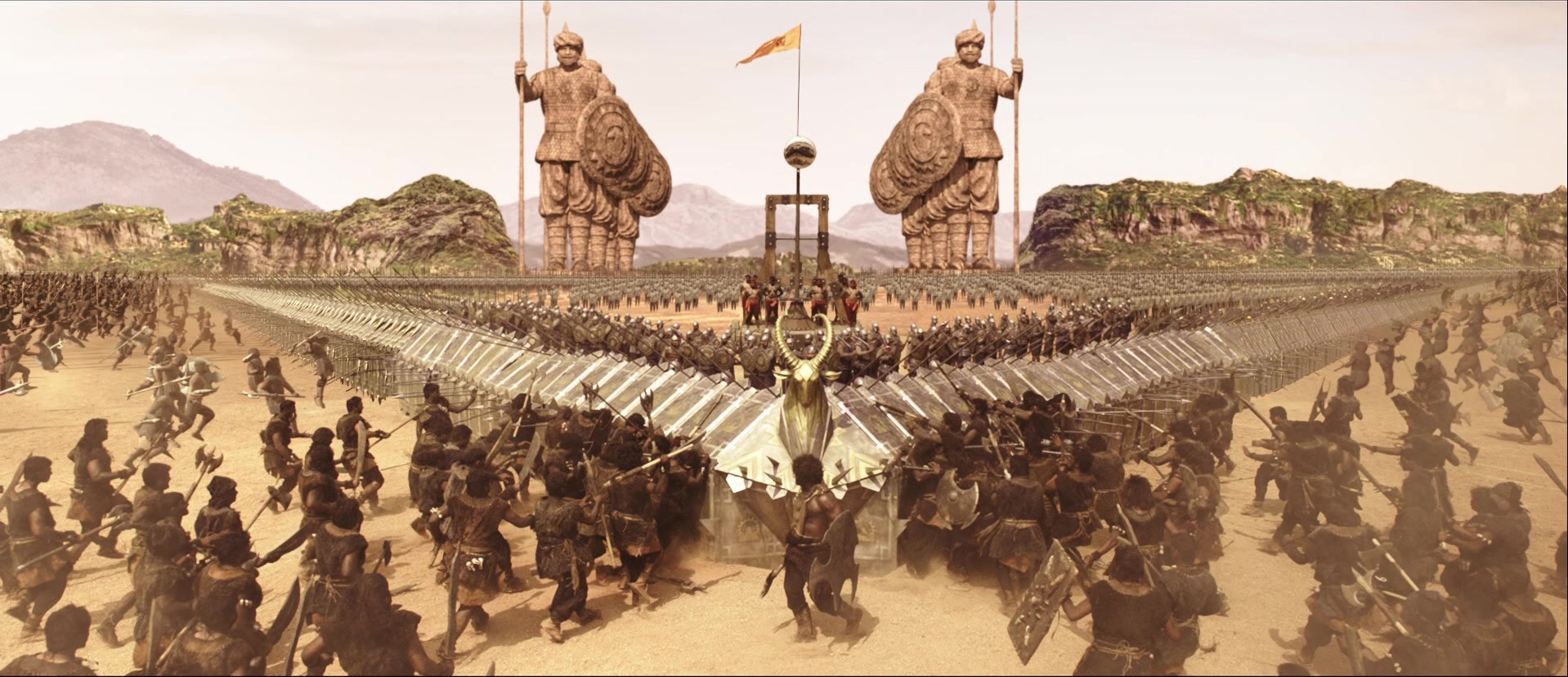 Bãhubali: The Beginning (2015), wide, 2.32:1 — film still