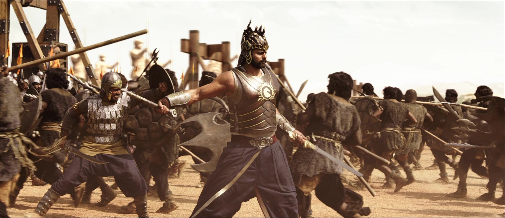Bãhubali: The Beginning (2015), wide, 2.32:1 — film still
