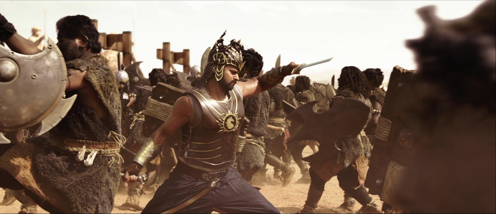 Bãhubali: The Beginning (2015), wide, 2.32:1 — film still
