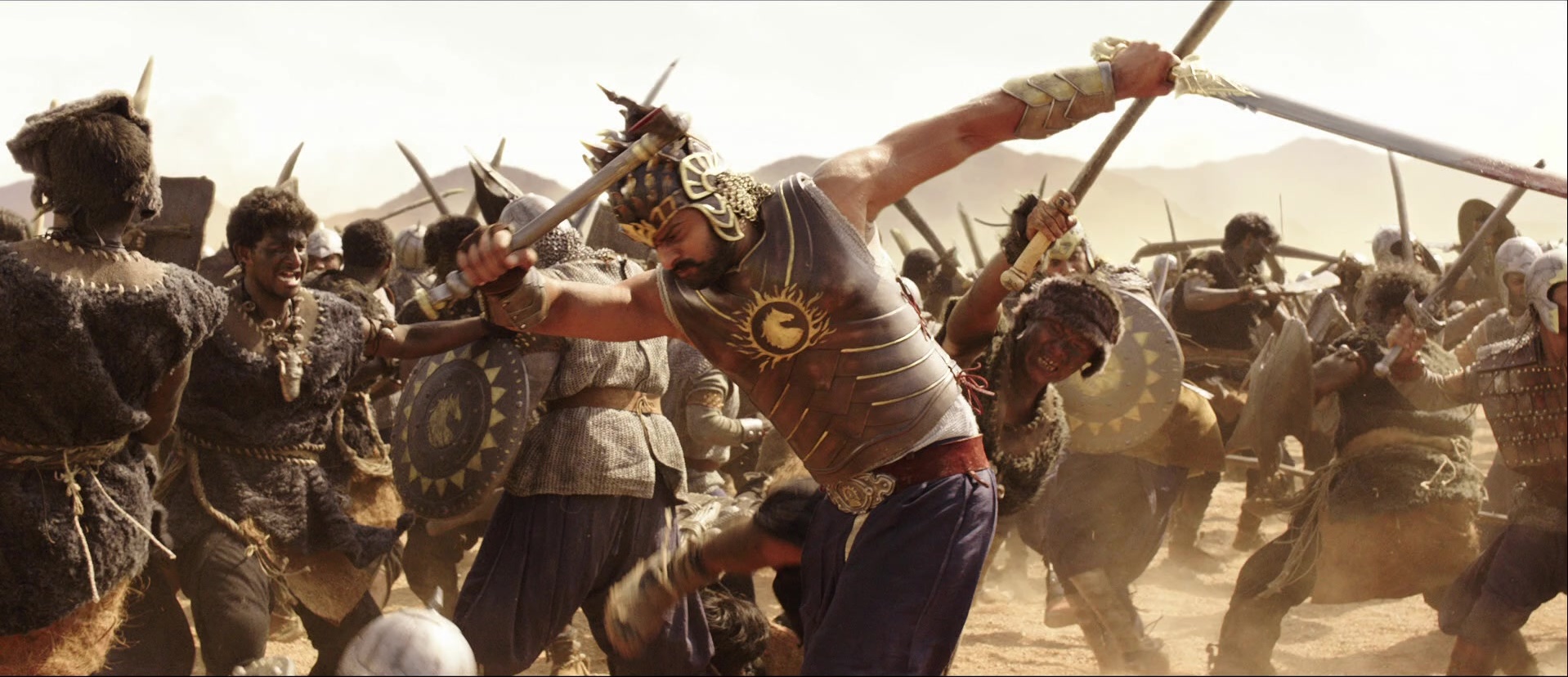 Bãhubali: The Beginning (2015), wide, 2.32:1 — film still