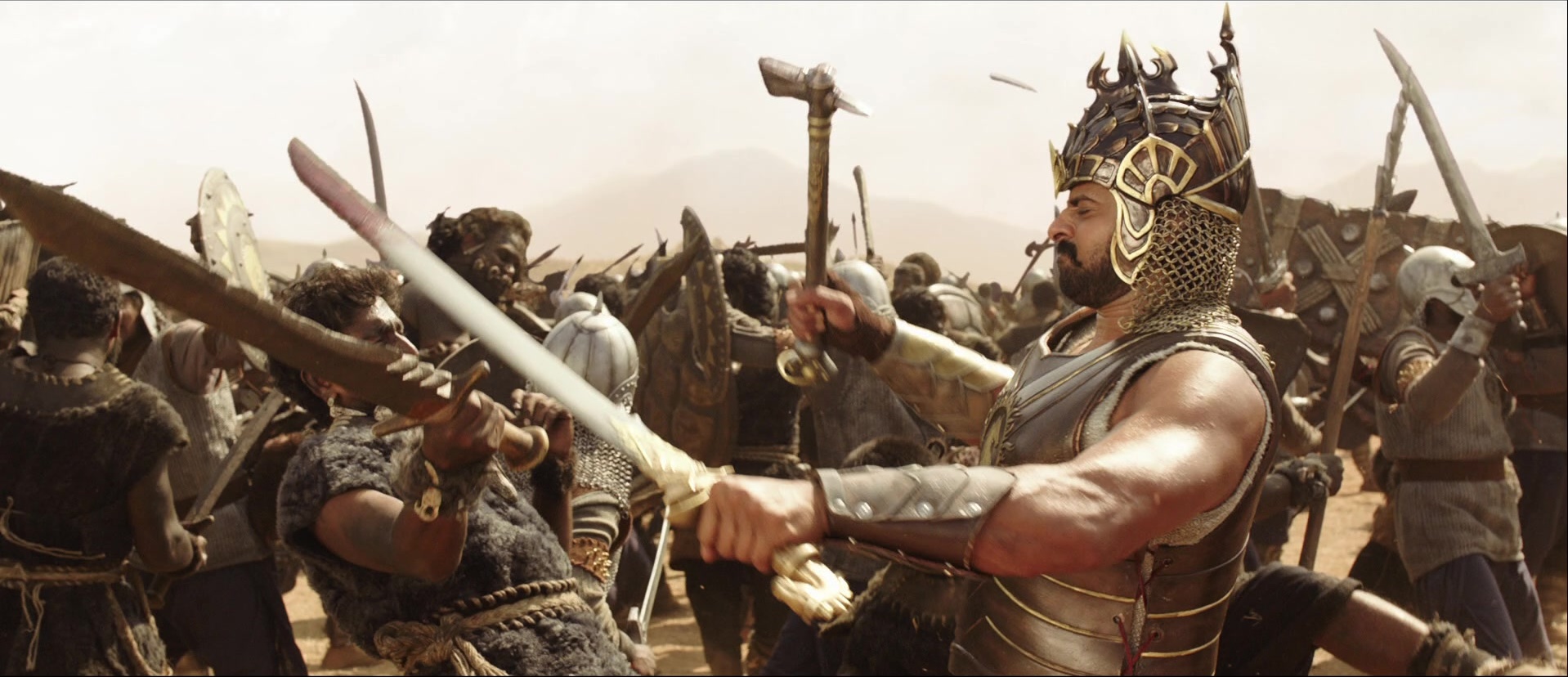 Bãhubali: The Beginning (2015), wide, 2.32:1 — film still