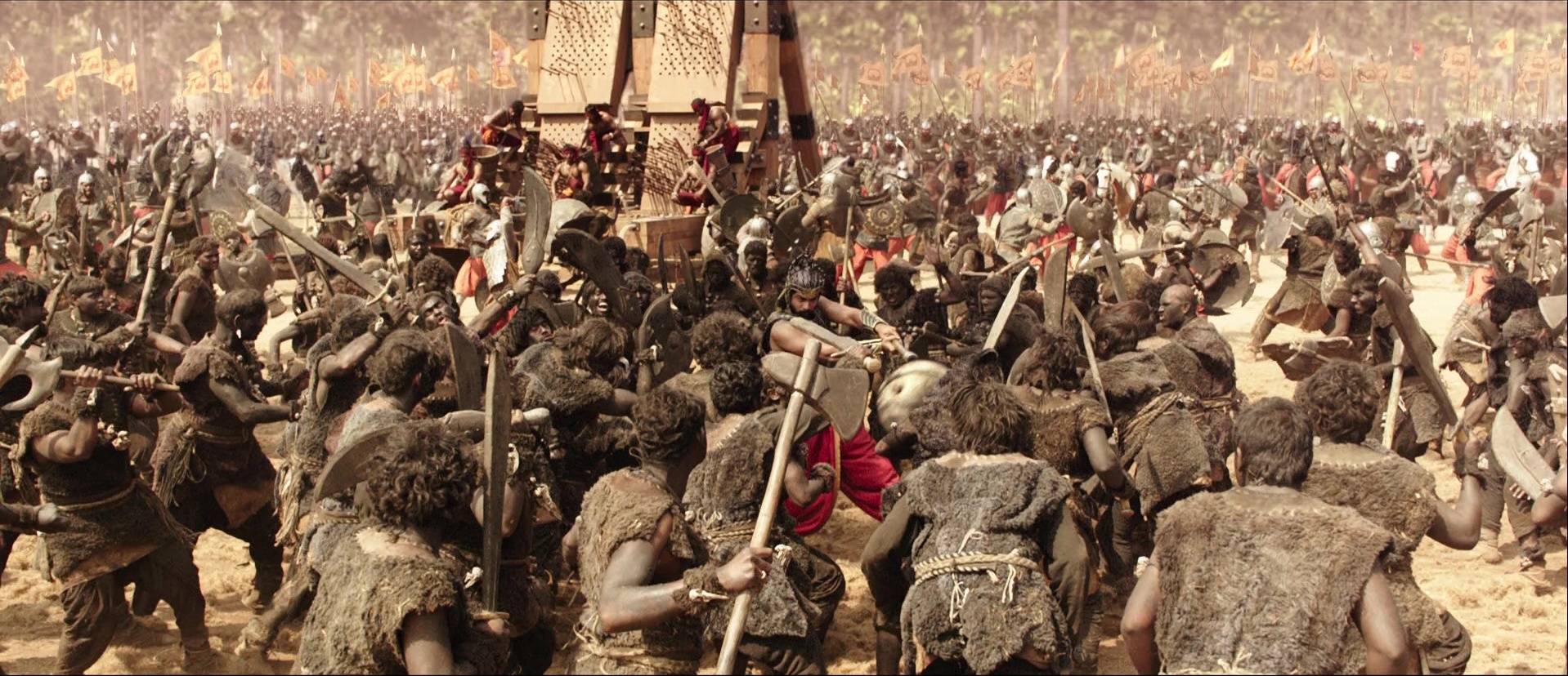 Bãhubali: The Beginning (2015), wide, 2.32:1 — film still