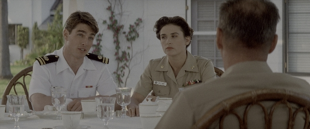 Wide shot frame from A Few Good Men — sitting, table, dialogue