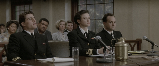 Wide shot frame from A Few Good Men — sitting, room, table