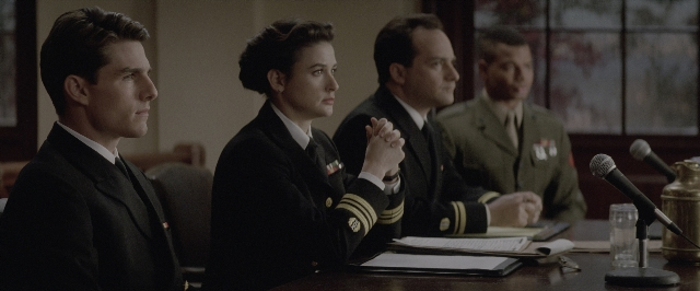 Wide shot frame from A Few Good Men — sitting, table, dialogue