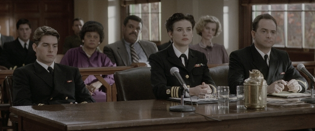 Wide shot frame from A Few Good Men — sitting, table, dialogue