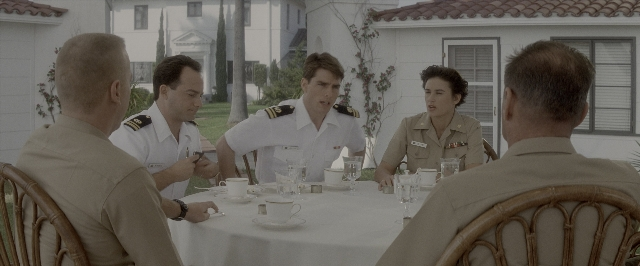 Wide shot frame from A Few Good Men — sitting, table, dialogue