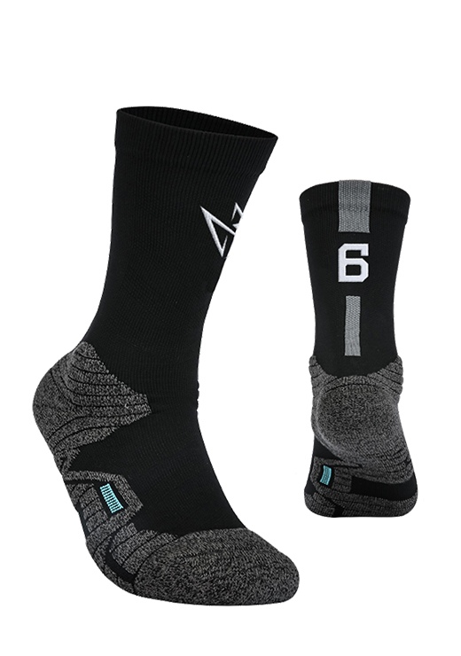 Носок с номером "6" - ComBasket ID Socks 2.0 Black