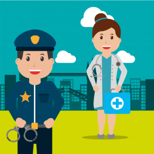 Сегодня предлагаем вам видео о профессиях Полицейского и Стоматолога.