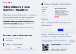 Информирование о мерах социальной поддержки на портале госуслуг