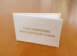 Удостоверение многодетной семьи единого образца