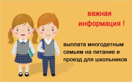Денежная выплата на питание и проезд учащихся образовательных учреждений