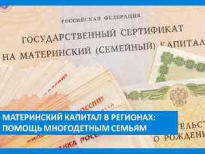 Материнский капитал в регионах. Помощь многодетным семьям.