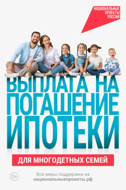 Поддержка в рамках реализации национального проекта "Семья"