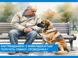 Как гражданину с инвалидностью получить собаку-проводника?