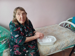 Снеготерапия для маломобильных проживающих.