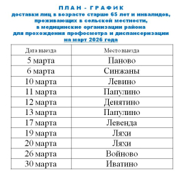 График на март