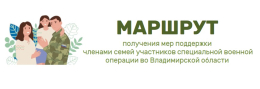 Маршрут получения мер поддержки членами семей участников специальной военной операции во Владимирской области