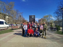 Участие в уборке общественной территории 