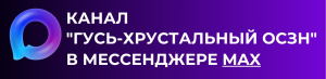 Канал Гусь-Хрустальный ОСЗН в мессседжере МАХ